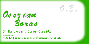 osszian boros business card